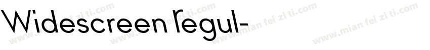 Widescreen Regul字体转换